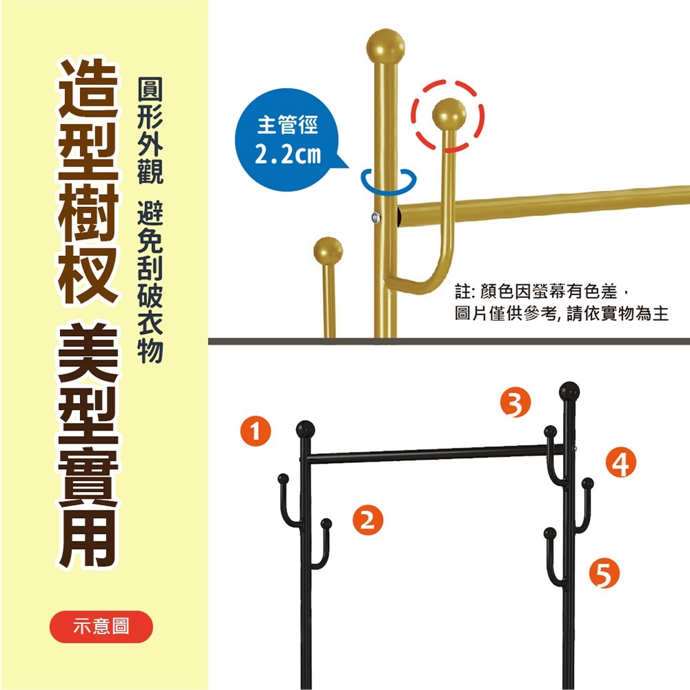 【VENCEDOR】 80cm 仙人掌造型網籃鏤空衣帽架附輪 80公分掛衣桿籃網 置物架 現貨 滿499免運-細節圖9