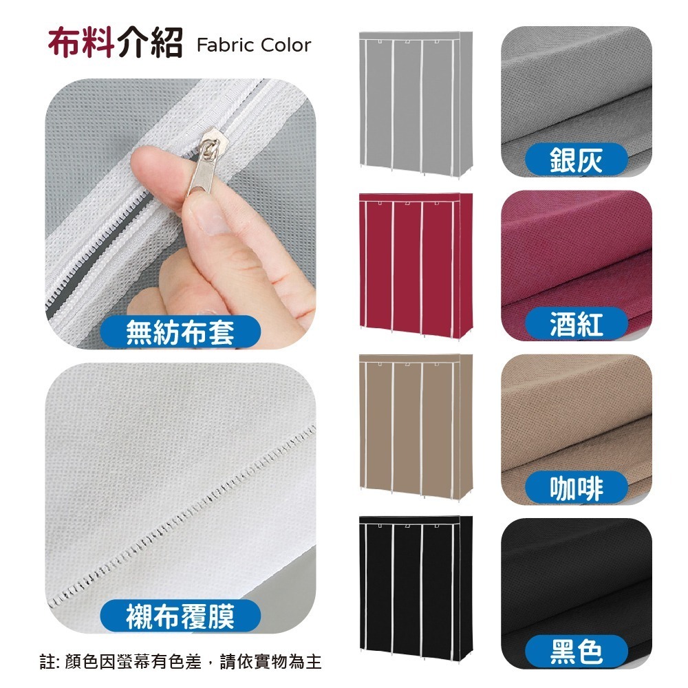 【VENCEDOR】 布衣櫥 超商限2組 寬128cm衣櫥 平價加大衣櫥 DIY布衣櫃 現貨 滿499免運-細節圖11