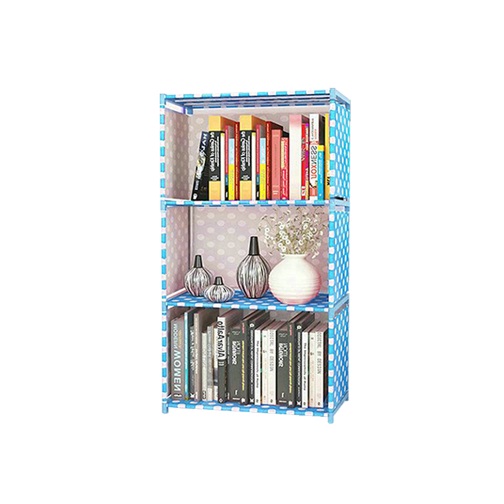 四層3格-藍色圓點