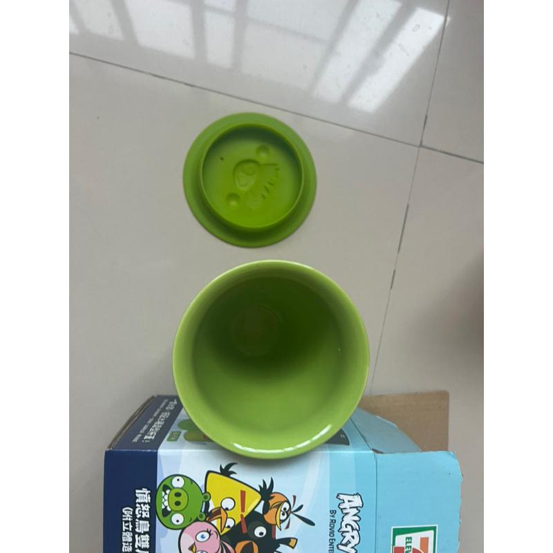 岡山可面交全新雙層陶瓷杯🔥現貨7-11絕版 憤怒鳥雙層陶瓷杯 附立體造型杯蓋 鬍子豬款-細節圖3