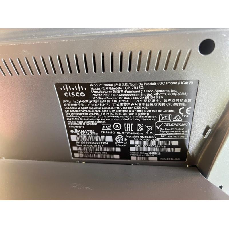 岡山可面交二手 思科 彩色電話及網路電話Cisco 7945 ip phone 7945G-細節圖4