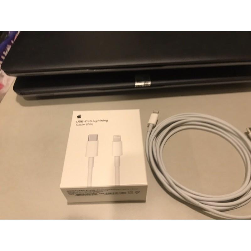 岡山可面交二手故障蘋果傳輸線電源線 USB c lightening type c PD 2M 2米 報帳用零件無法充電-細節圖3