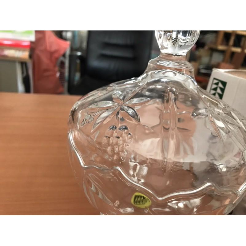 岡山可面交全新碗盤水晶玻璃 lifecrafts 511-1W. 聚寶盆糖果盆玻璃透明玻璃雕花玻璃-細節圖5
