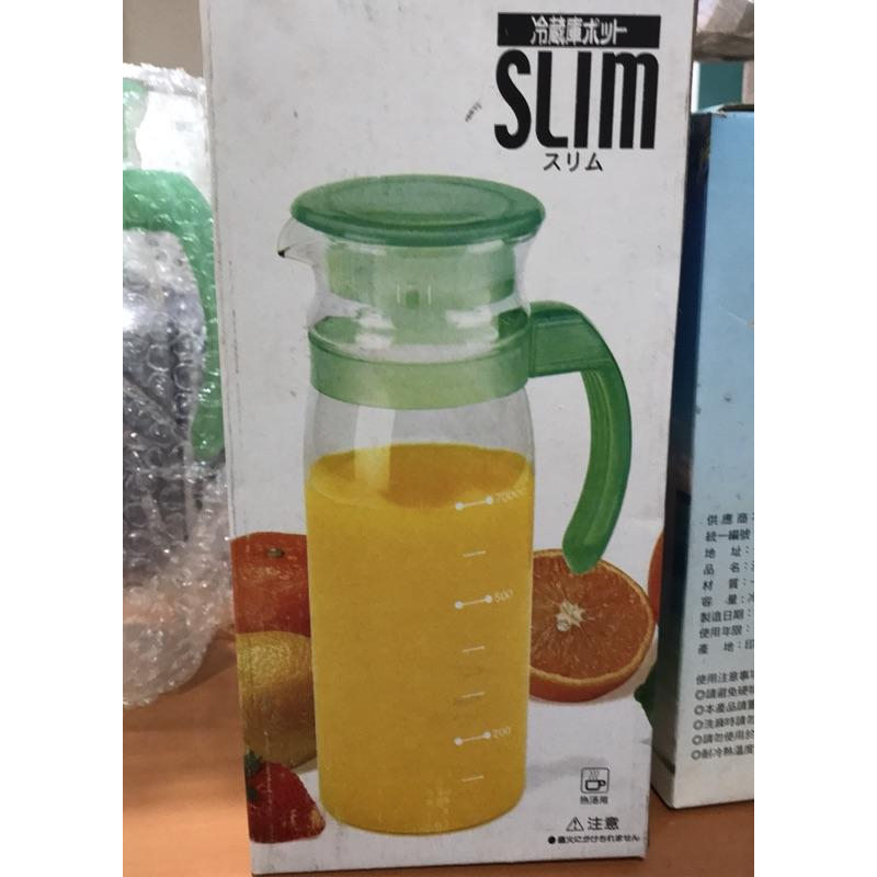 岡山可面交 冷熱水皆可 耐熱100度輕薄好拿 SLIM 1000ML 冷藏庫專用。冷水壺飲料壺果汁壺 熱水壺 日本製-細節圖4