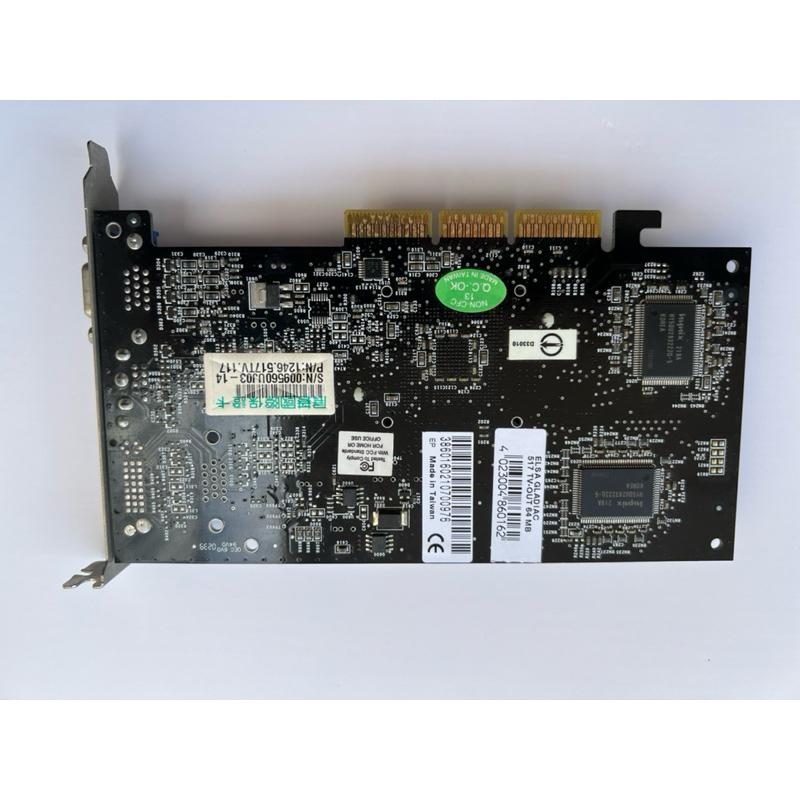 岡山二手可能故障零件機報帳用售出不退艾爾莎ELSA GLADIAC 517 SEP 64MB AGP顯示卡-細節圖2