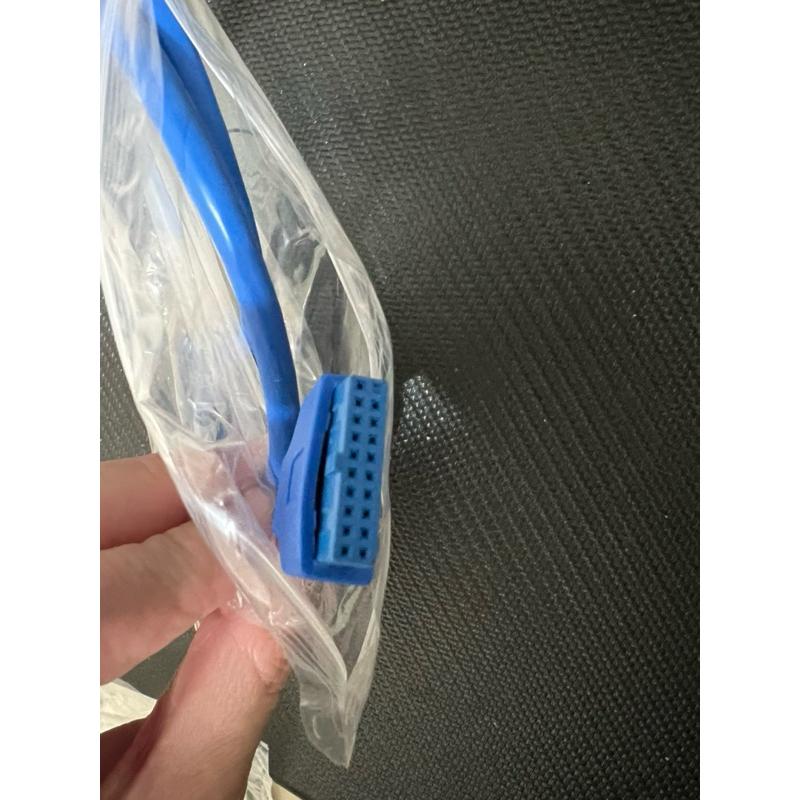 岡山 現貨 USB擋板USB3.0機箱內置擋板主板20Pin孔轉USB3.0擋板線-細節圖2