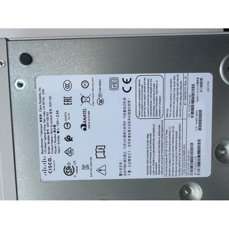 岡山二手 	ISR1100-6G - Cisco ISR 1100 Router 思科路由器-細節圖5