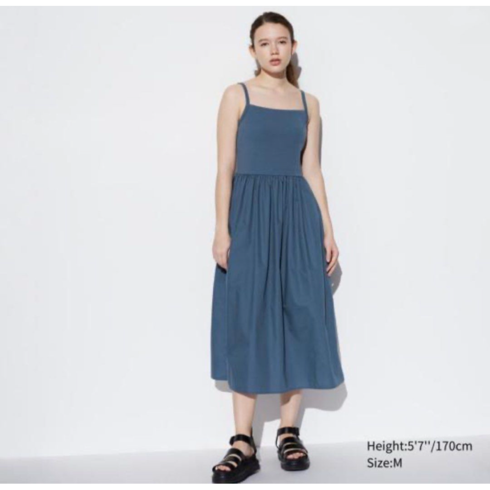 Uniqlo正品細肩帶背心裙-細節圖2