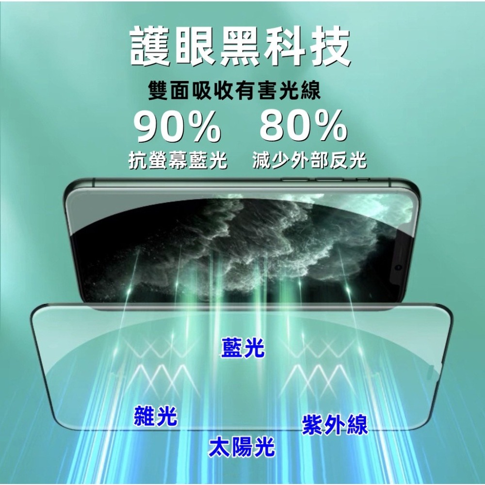 綠光護眼 玻璃貼 三星 A56 A55 A54 A53 A52 A52S A36 5G 抗藍光 滿版鋼化玻璃貼 保護貼-細節圖4