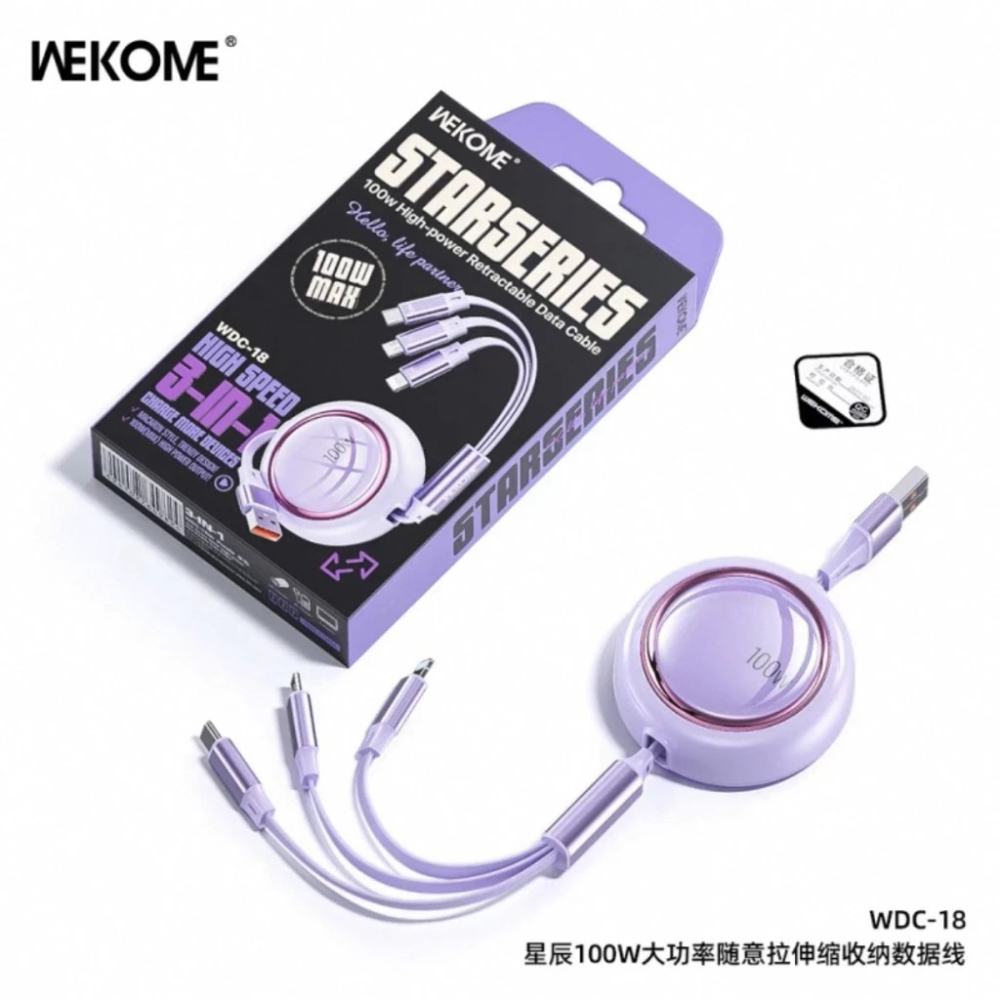 伸縮充電線 數據線 快充線 100W 三合一快充線 蘋果 TYPE-C 安卓 IPHONE 快充線 快充 充電線-細節圖3