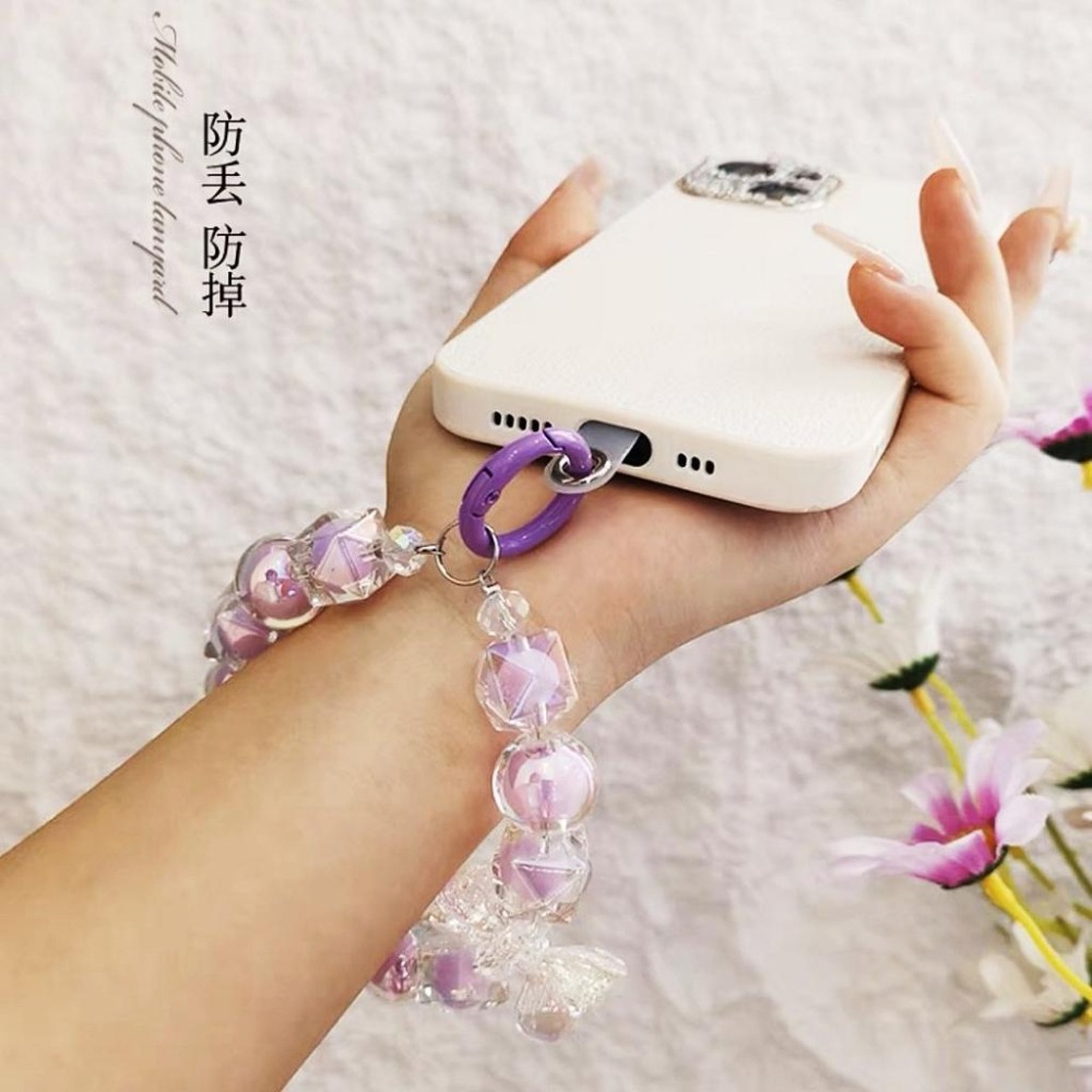 手機短掛繩 串珠 掛繩 手機吊飾 短掛繩 吊飾-細節圖2