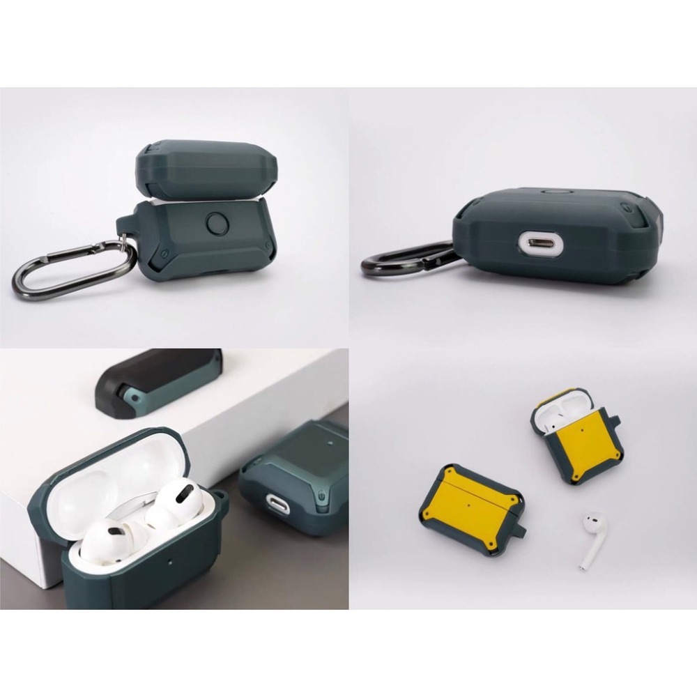 AirPods 保護套 1代2代3代 AirPods pro 簡約撞色 保護套 防摔殼 保護殼-細節圖6