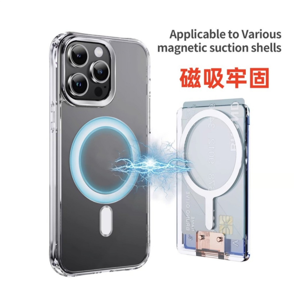手機磁吸卡夾 磁吸卡夾 手機支架 卡夾 磁吸支架 卡夾支架 背貼 背貼卡夾 背貼磁吸卡夾 背貼支架 透明卡夾-細節圖3