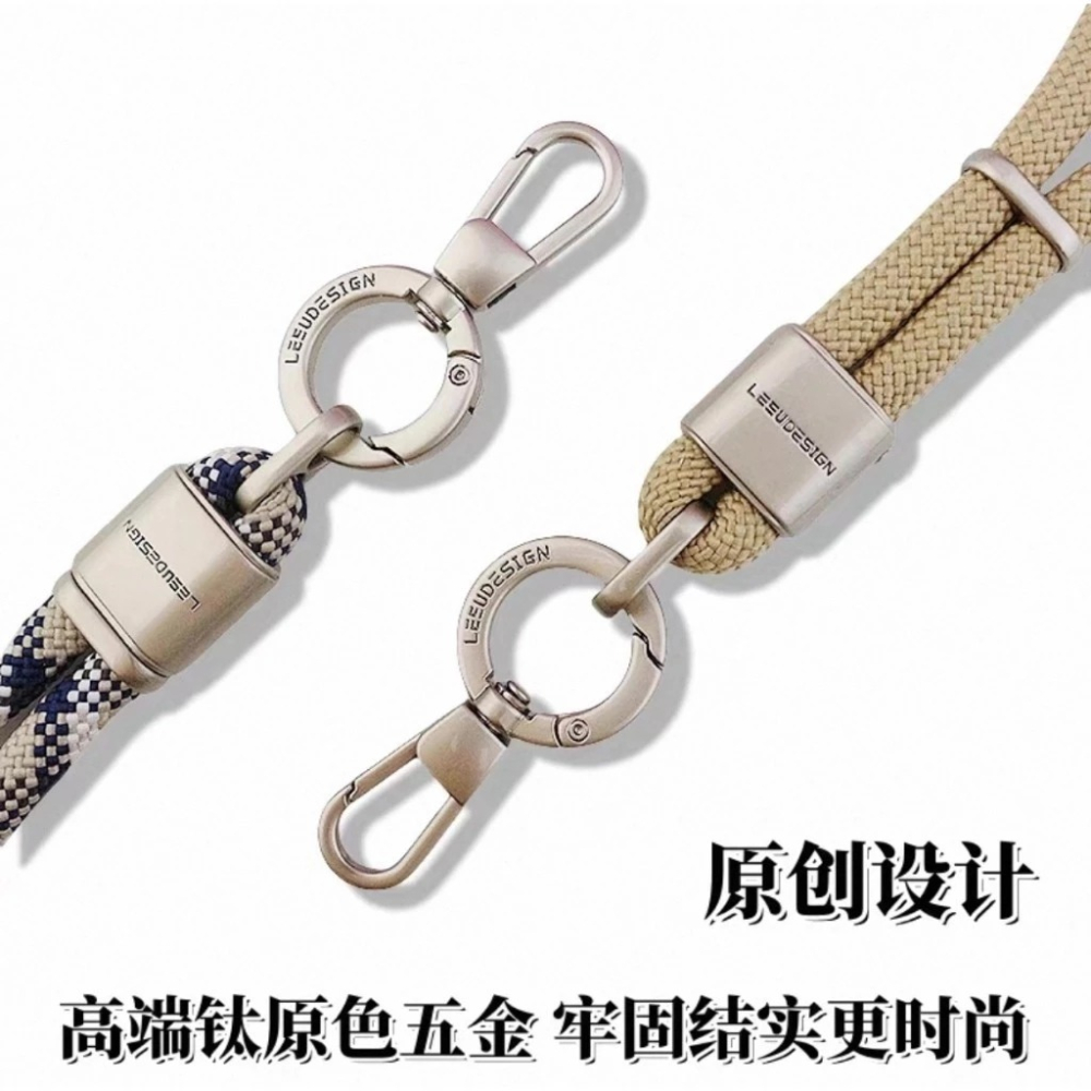 手腕掛繩 附夾片 短掛繩 8mm LeeuDesign 手機掛繩短 手機殼掛繩 手機掛繩 編織掛繩 手掛繩 手機短掛繩-細節圖4