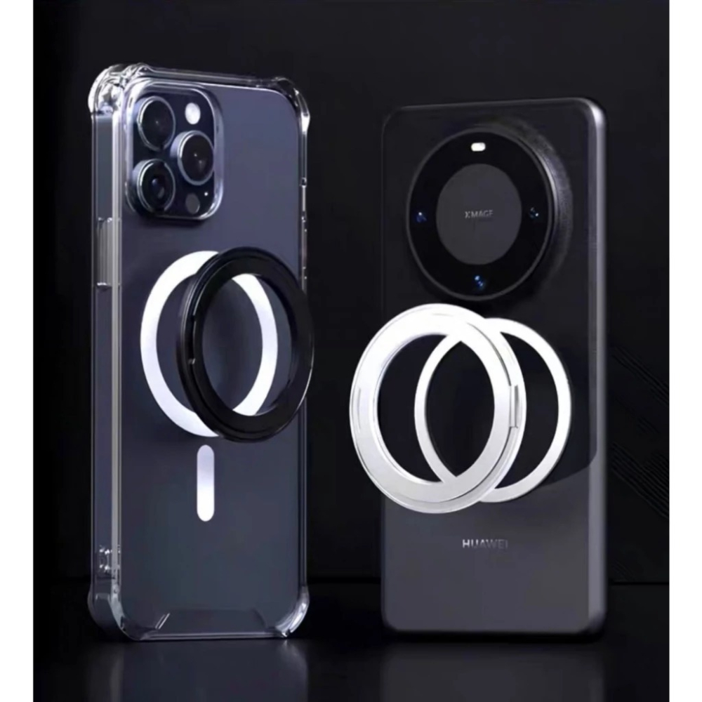 超薄 手機支架 Magsafe 磁吸指環扣 鋁合金支架 強磁吸附 背貼支架 金屬支架 磁吸支架 懶人支架 背貼 指環支架-細節圖3