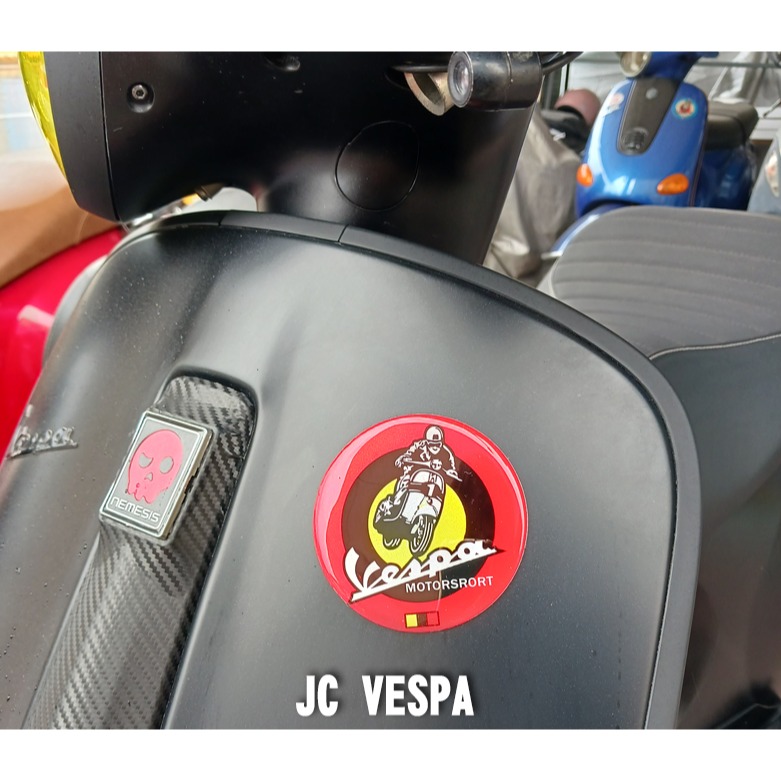 【JC VESPA】Vespa軟磁鐵車貼(8x8 cm) 不傷車漆/不留痕跡 車身貼紙-細節圖2