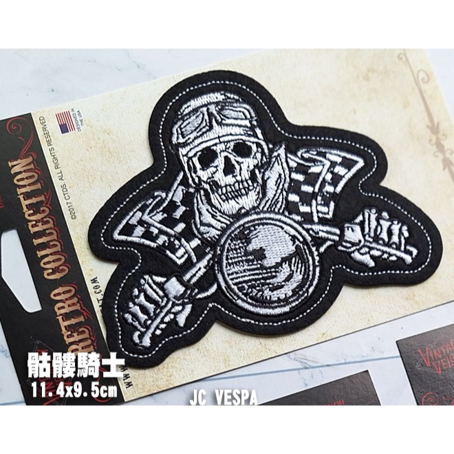 【JC VESPA】美國設計 騎士刺繡徽章 騎士刺繡貼 刺繡臂章 騎士限量精品-細節圖4