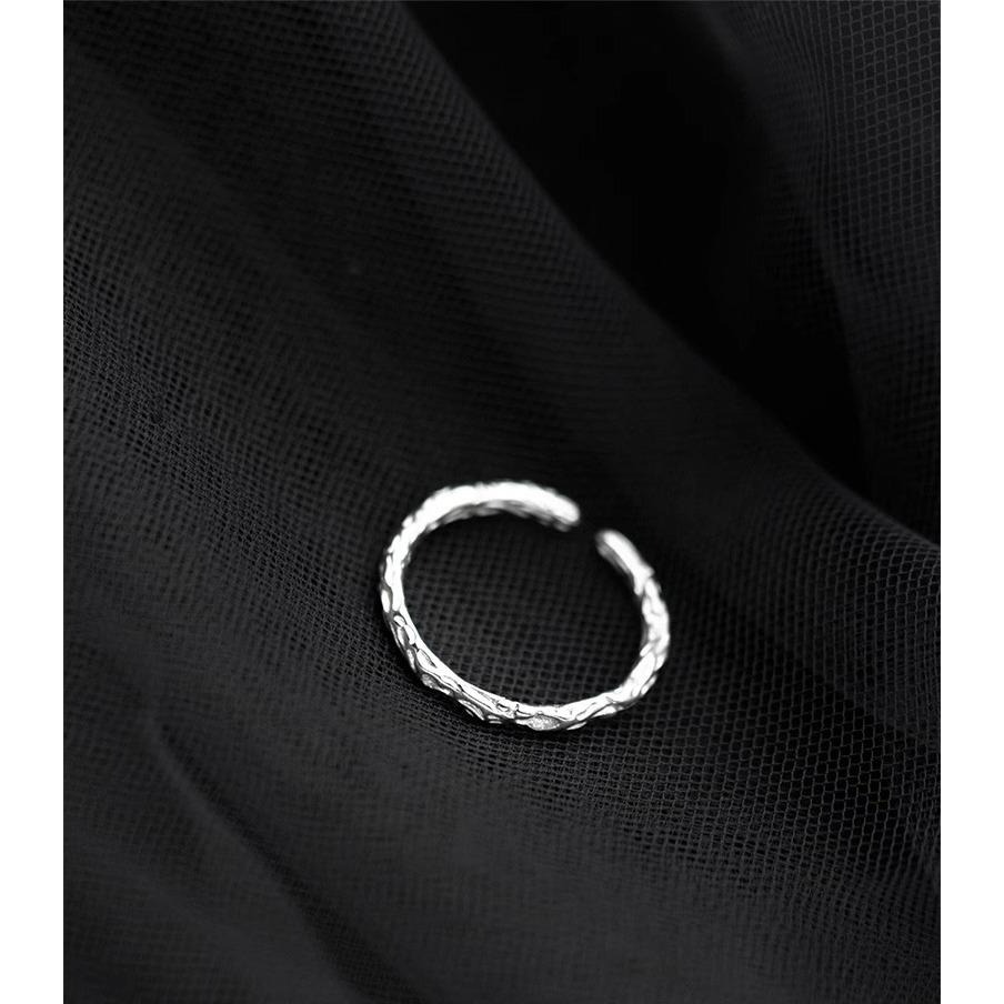 Moonlight 現貨🌙樹枝紋理開口戒．S925純銀．日常不敗款 #C002-細節圖2