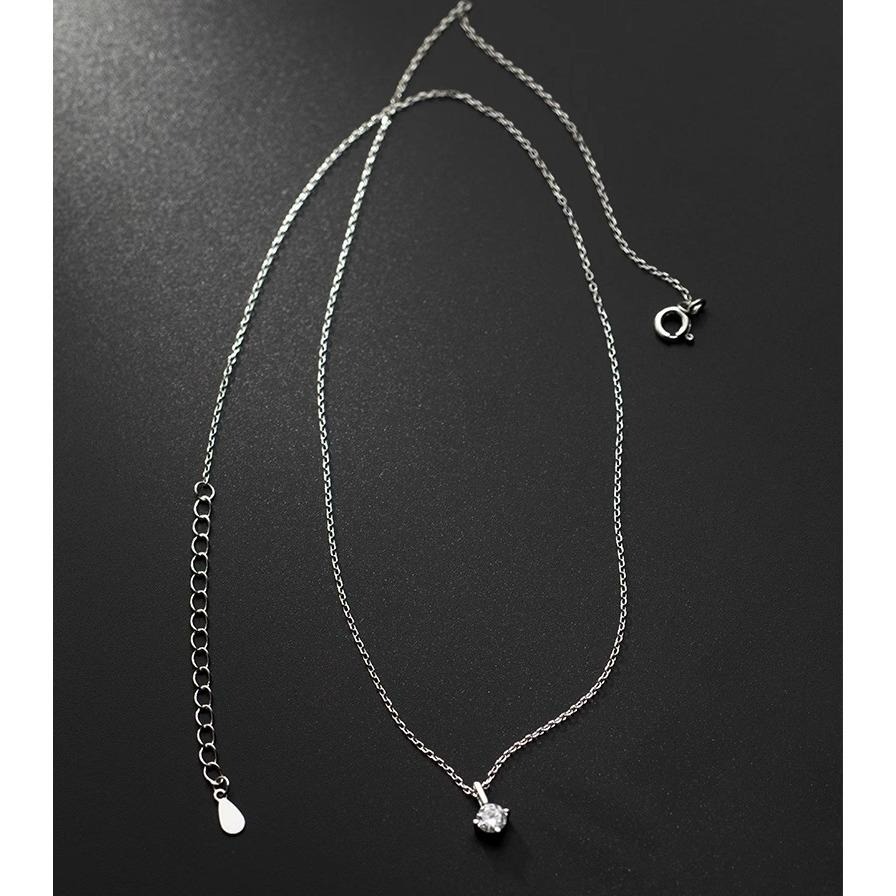 Moonlight 現貨🌙單鑽項鍊．S925純銀．經典不敗款 #B002-細節圖5