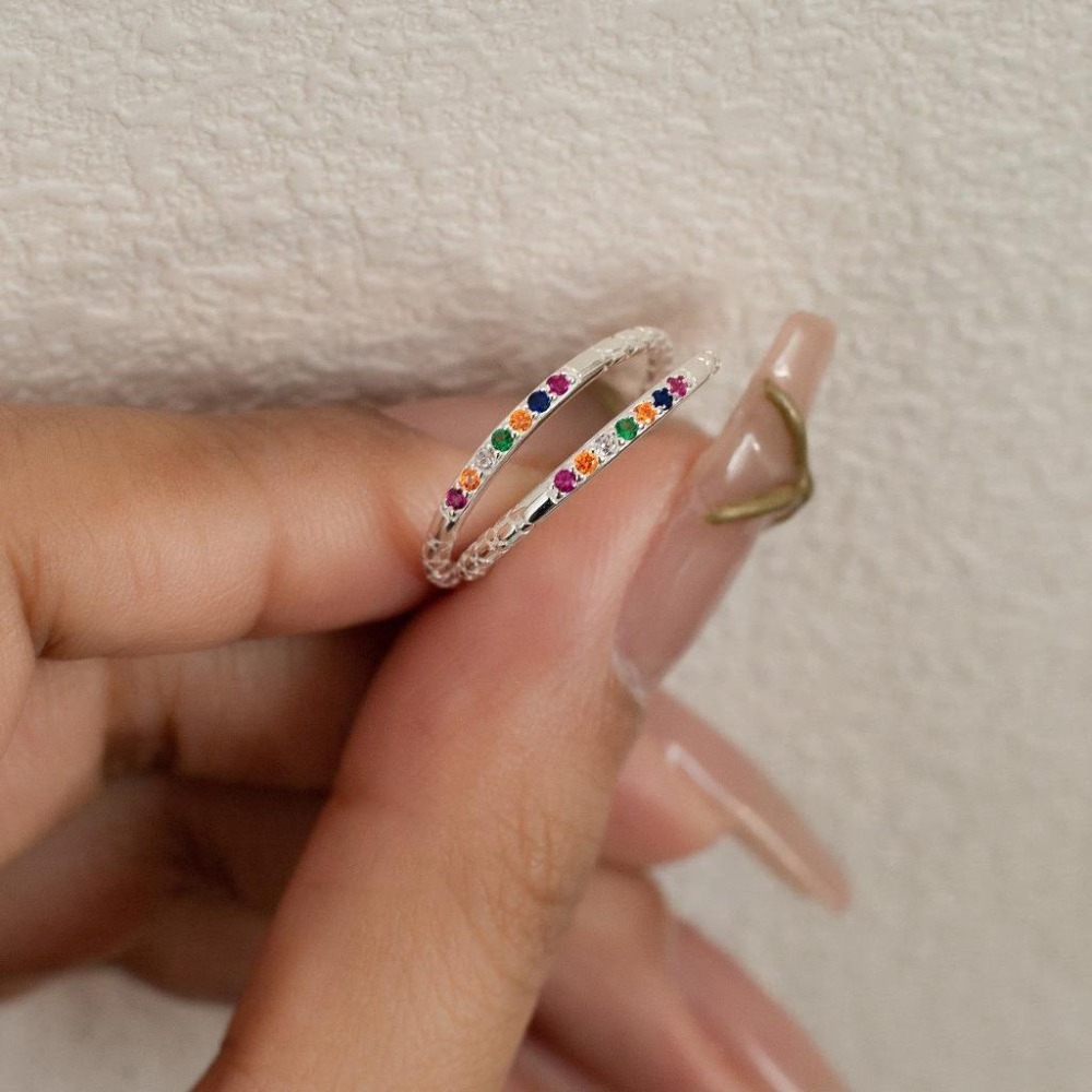 Moonlight 現貨🌙樹枝紋理開口戒．S925純銀．繽紛小眾款 #C005-細節圖3