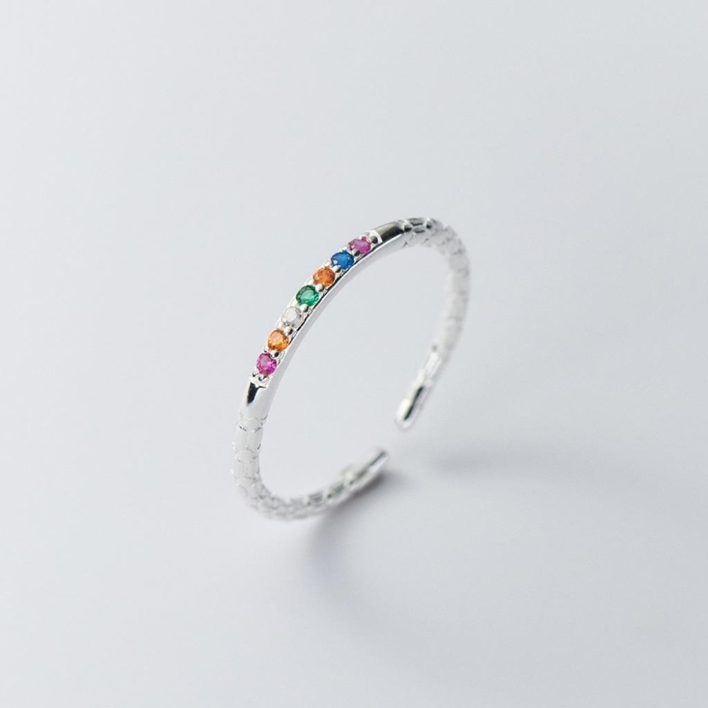 Moonlight 現貨🌙樹枝紋理開口戒．S925純銀．繽紛小眾款 #C005-細節圖4