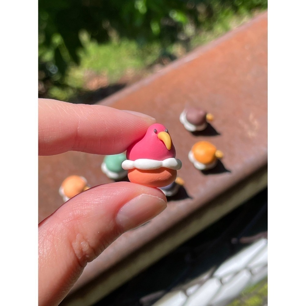 奇異鳥軟陶磁吸耳環-規格圖5