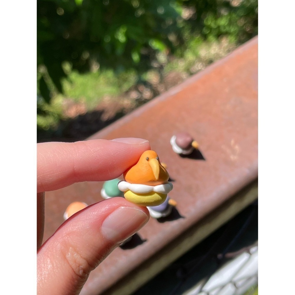 奇異鳥軟陶磁吸耳環-規格圖5