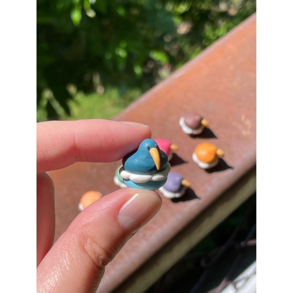 奇異鳥軟陶磁吸耳環-規格圖5