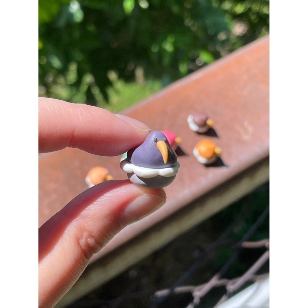 奇異鳥軟陶磁吸耳環-規格圖5