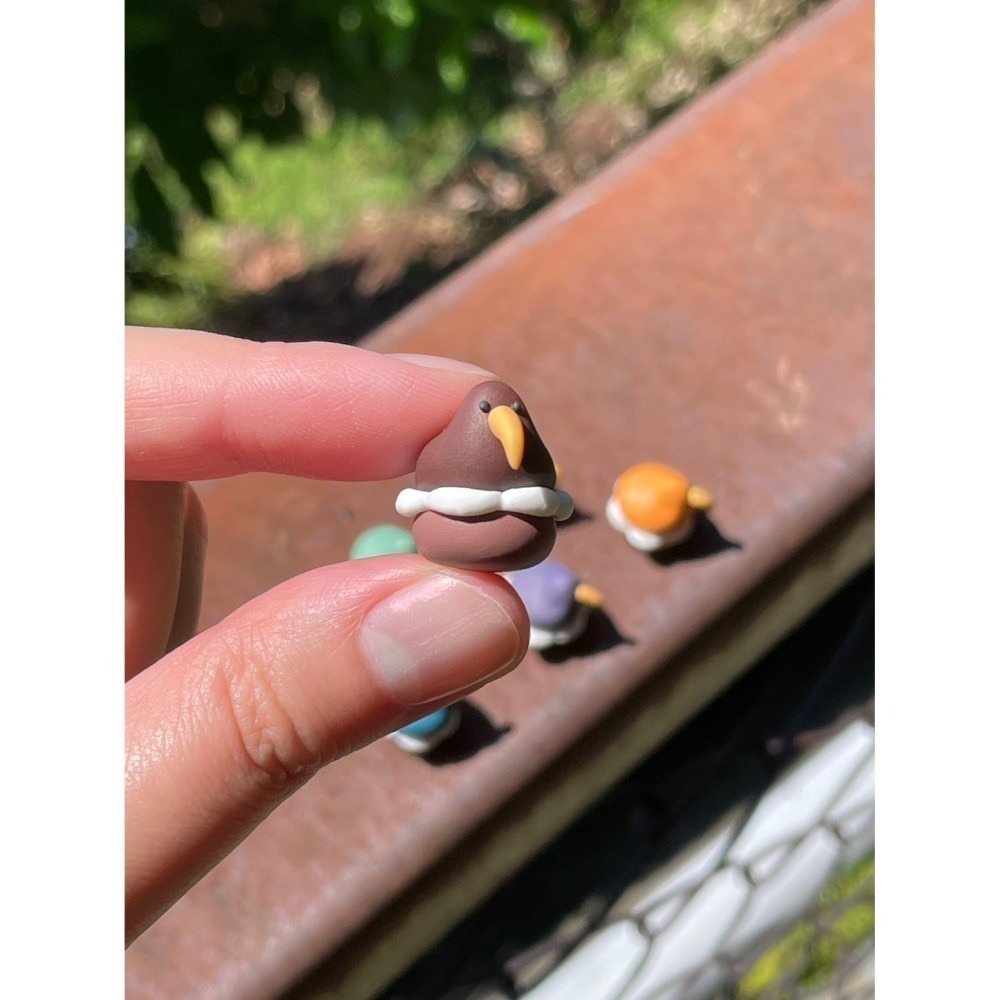 奇異鳥軟陶磁吸耳環-規格圖5