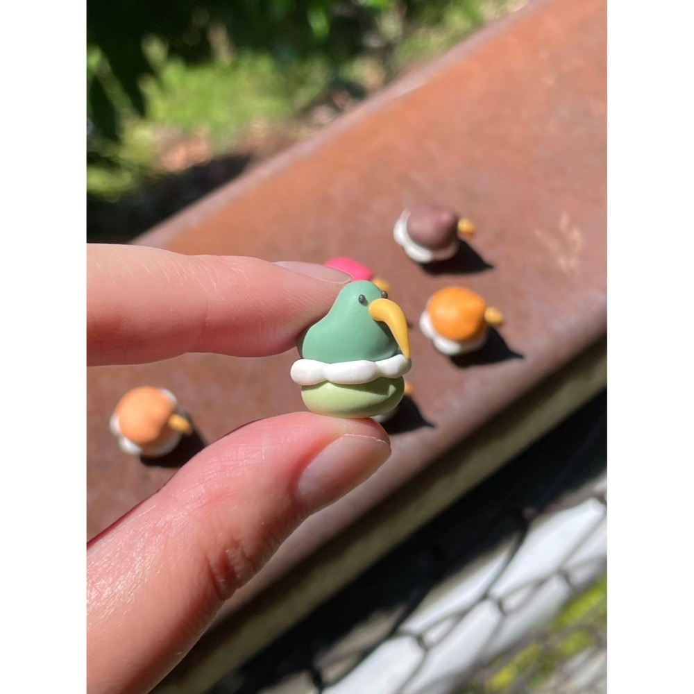 奇異鳥軟陶磁吸耳環-規格圖5