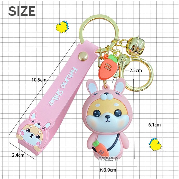 十二生肖柴犬鑰匙圈 狗狗 鑰匙圈 鑰匙環 動物 萌犬 狗狗鑰匙圈-細節圖2