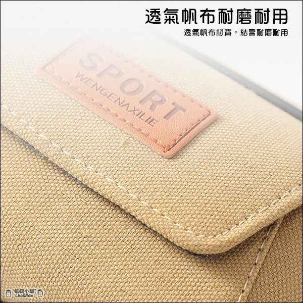 帆布手機腰包 磁扣袋 穿皮帶 通適用 iPhone 14 Pro Max 13 12 11 XS 8 7 Plus-細節圖7