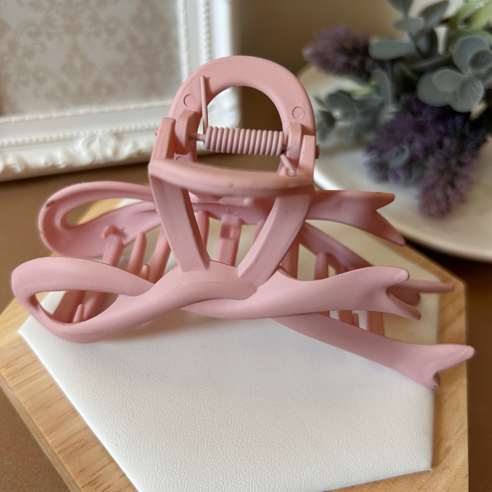 莫蘭迪色蝴蝶飄帶抓夾 鯊魚夾 髮夾-規格圖1