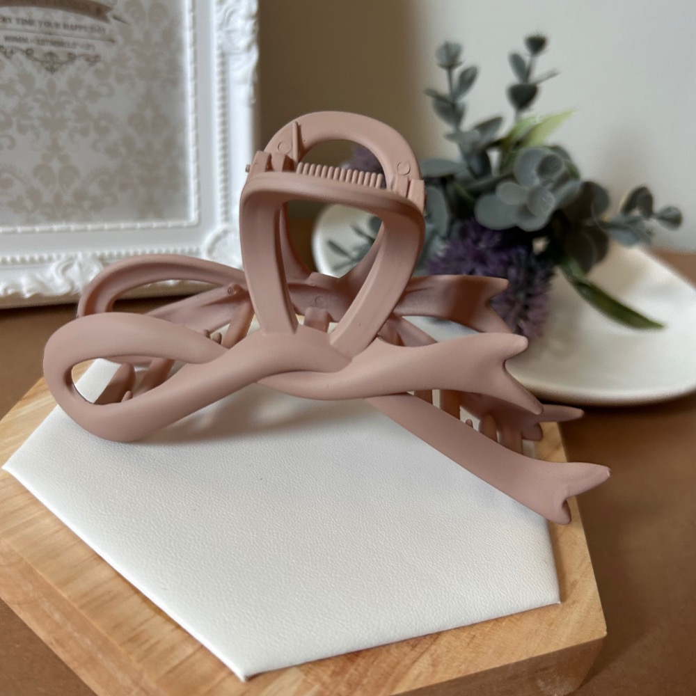 莫蘭迪色蝴蝶飄帶抓夾 鯊魚夾 髮夾-規格圖1