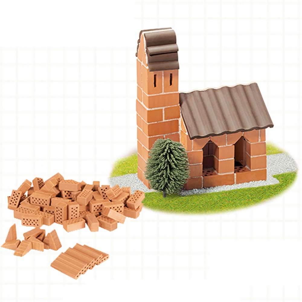 【德國teifoc】DIY益智磚塊建築玩具 迷你小教堂 - TEI4050-細節圖2