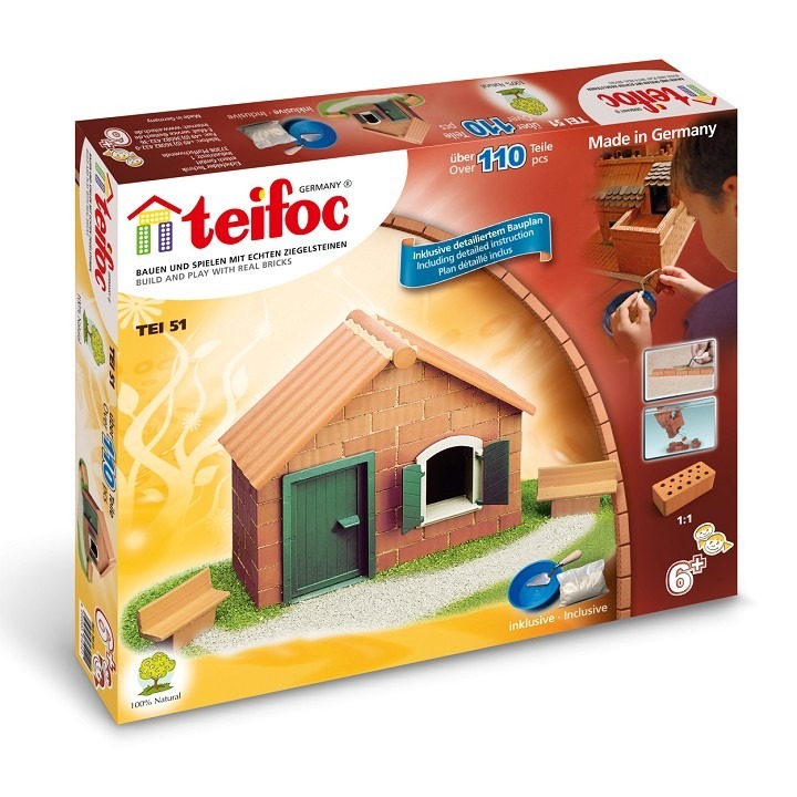 【德國teifoc】DIY益智磚塊建築玩具 鄉村農舍 - TEI51-細節圖2