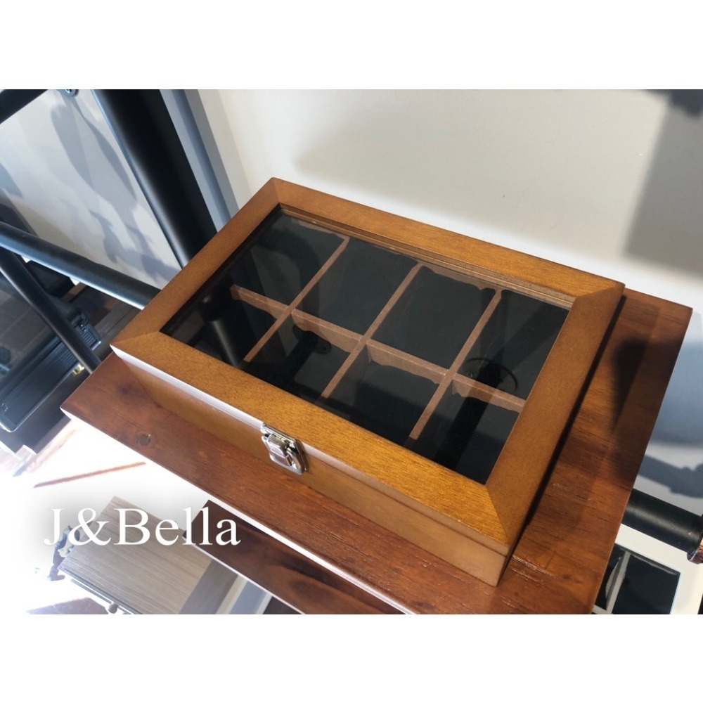 J&Bella實木精品手錶盒（含錶枕）可放大錶徑手錶 錶盒 收納盒 收藏盒 展示盒 展示窗 儲物盒-細節圖3