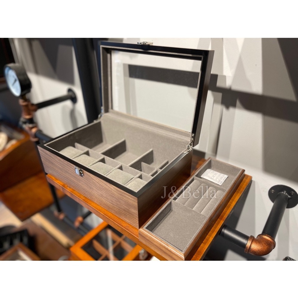 木質手錶飾品收納盒-細節圖5