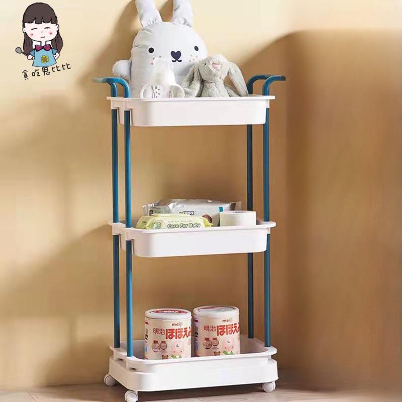 三層推車 收納推車 浴室置物架 廚房收納架 隙縫架 收納架 層架 手推車 儲物架 夾縫小推車 三層置物 置物架-細節圖2