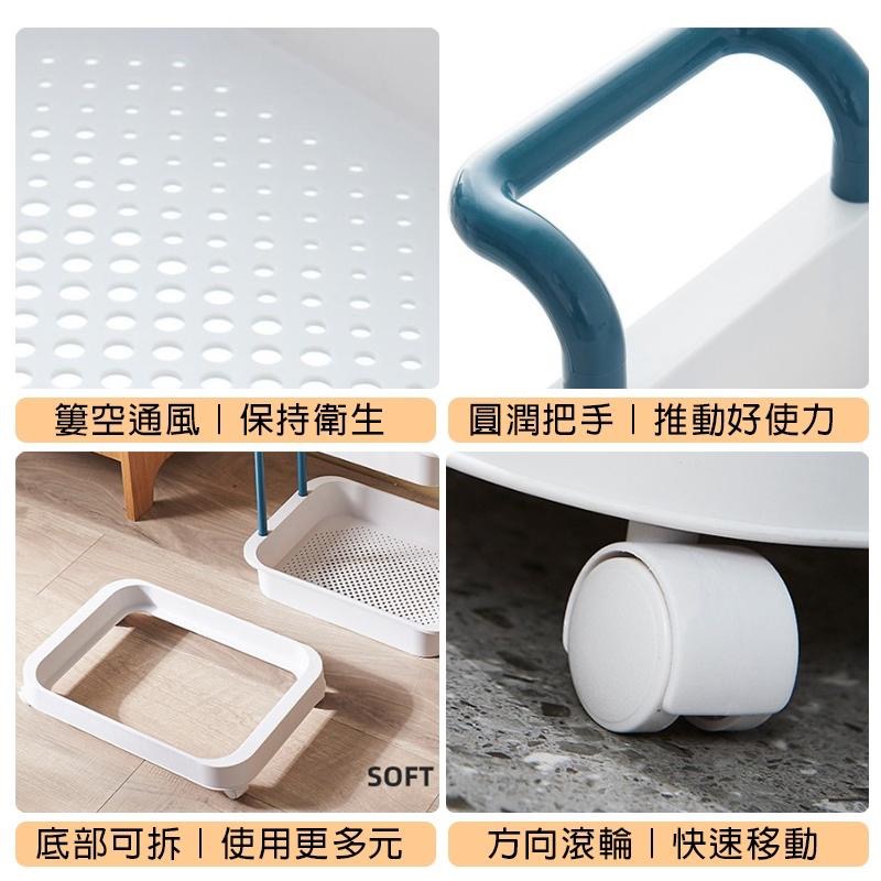 三層推車 收納推車 浴室置物架 廚房收納架 隙縫架 收納架 層架 手推車 儲物架 夾縫小推車 三層置物 置物架-細節圖3