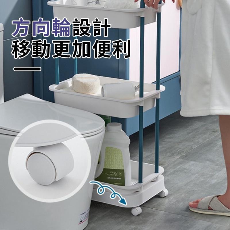 三層推車 收納推車 浴室置物架 廚房收納架 隙縫架 收納架 層架 手推車 儲物架 夾縫小推車 三層置物 置物架-細節圖6