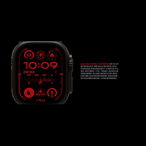 【限時特賣】Apple Watch Ultra2 GPS+行動網路 49mm鈦金屬殼搭錶帶/錶環-細節圖4