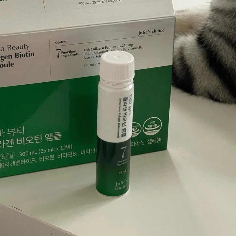 ｜台灣現貨｜Julie’s Choice 美容膠原蛋白生物素安瓶〈小綠瓶〉-細節圖4