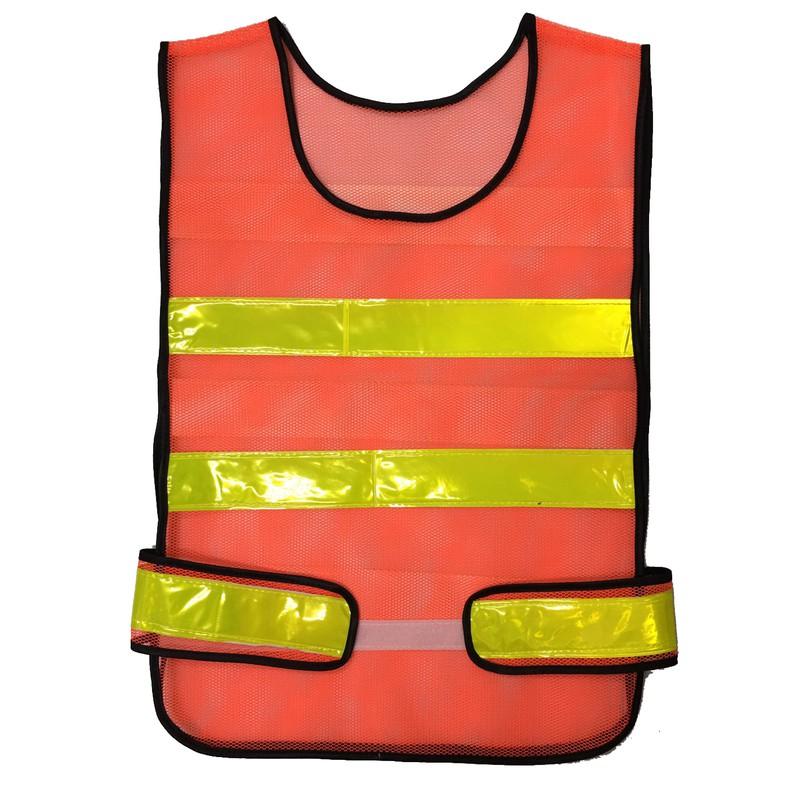 交通警察反光背心 交警背心 反光背心 導護背心 可印字 白網橘條 橘網黃條-細節圖2