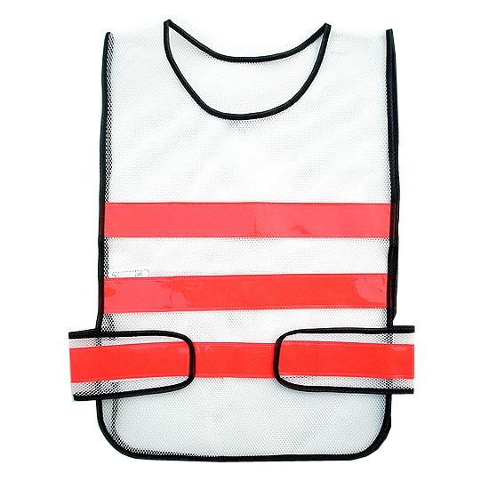 交通警察反光背心 交警背心 反光背心 導護背心 可印字 白網橘條 橘網黃條-細節圖3