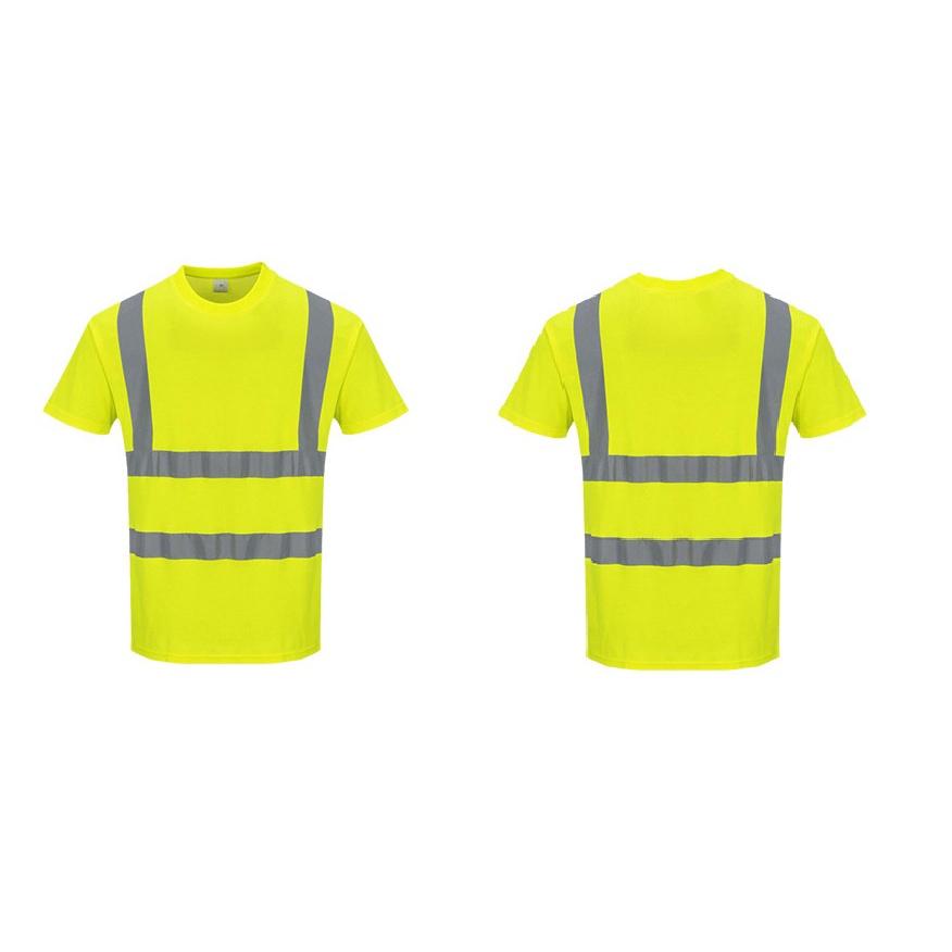 美式反光衣 彈性網眼布 排汗透氣 反光T恤 夏季 道路工作安全 反光上衣 反光工作服 工程上衣-細節圖2