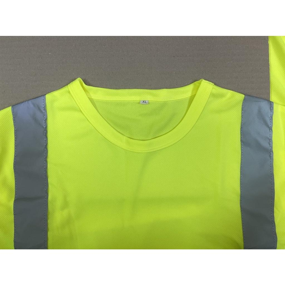 美式反光衣 彈性網眼布 排汗透氣 反光T恤 夏季 道路工作安全 反光上衣 反光工作服 工程上衣-細節圖4