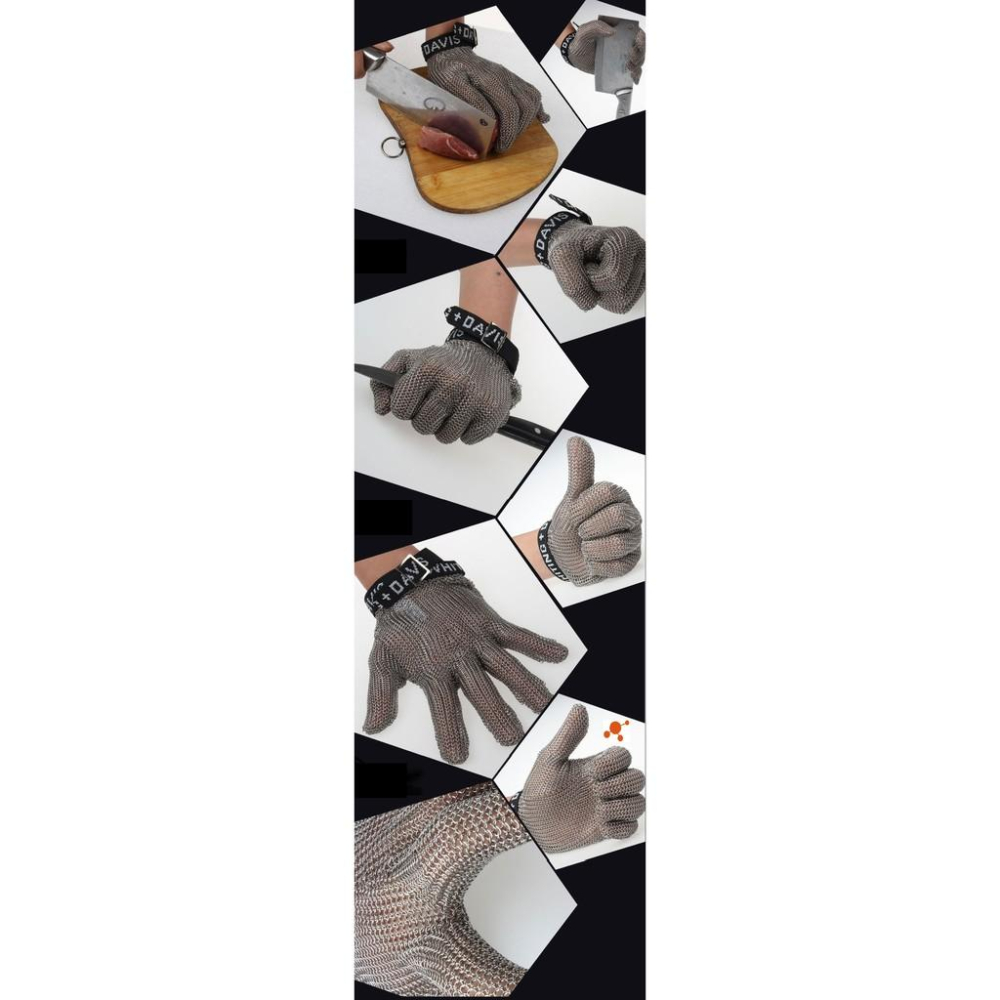 防切割手套 304不鏽鋼 小鋼環 耐磨 耐割 耐腐蝕 安全保護雙手 食品 工業 手套 Honeywell A515 D-細節圖5
