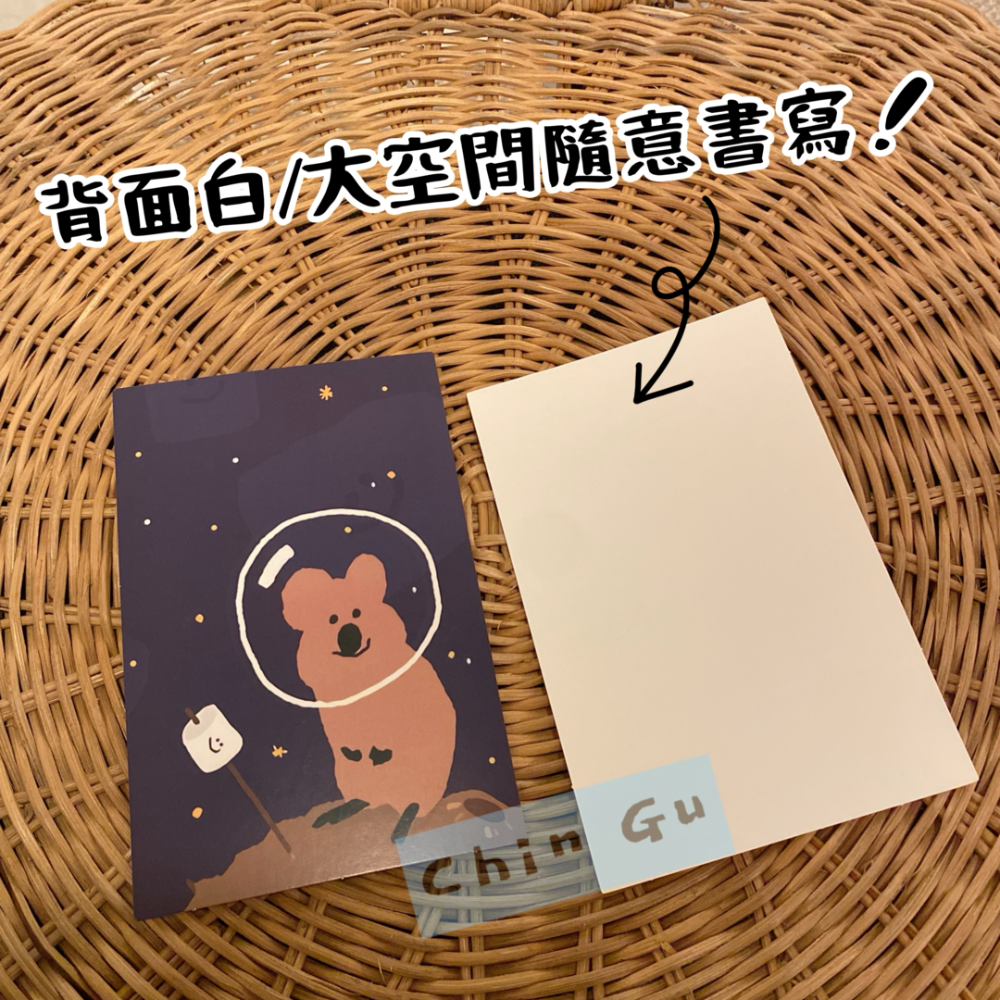 【親咕小舖-Ghin Gu Ü 台灣出貨】考拉明信卡片 韓國文創 柿子椒熊 短尾袋鼠 小卡片 棉花糖 考拉 生日卡-細節圖7